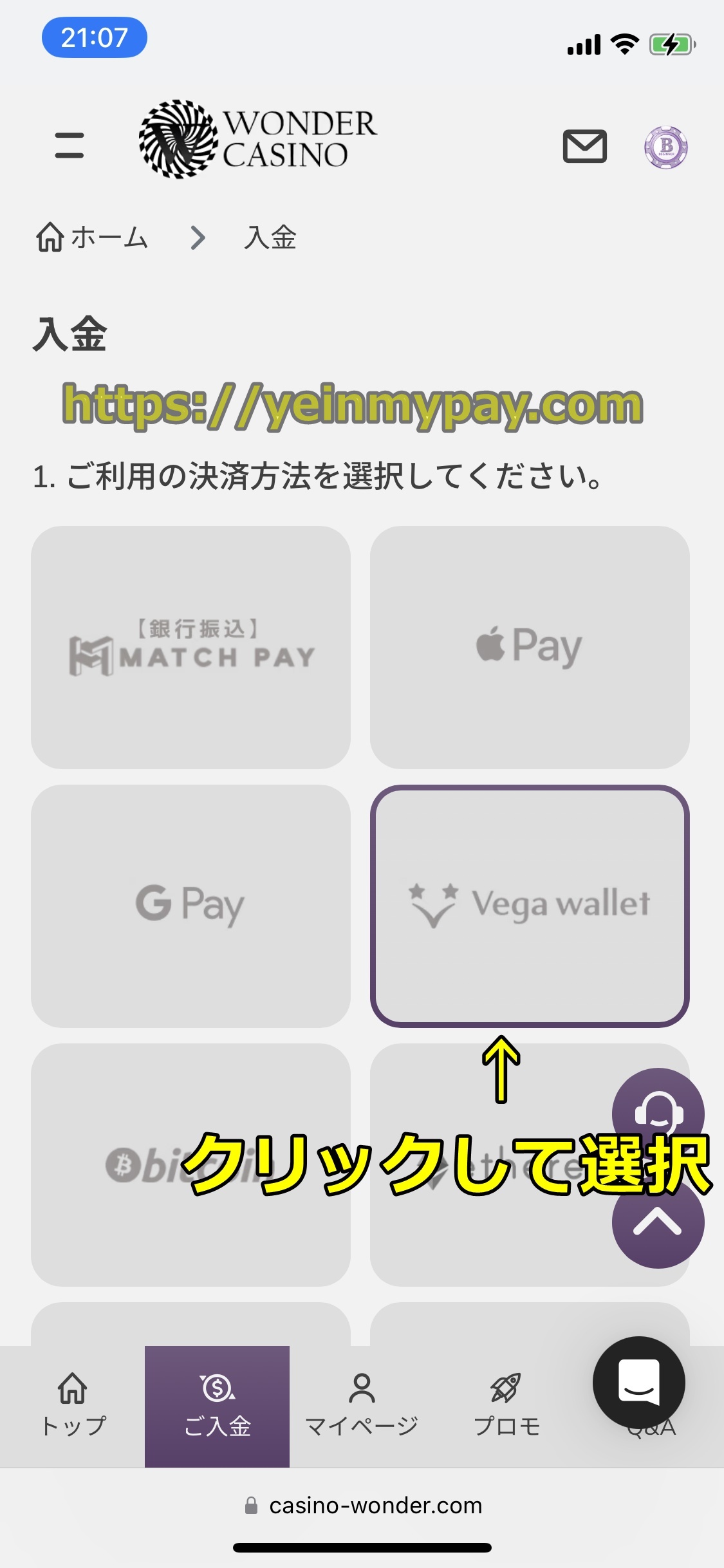ワンダーカジノ