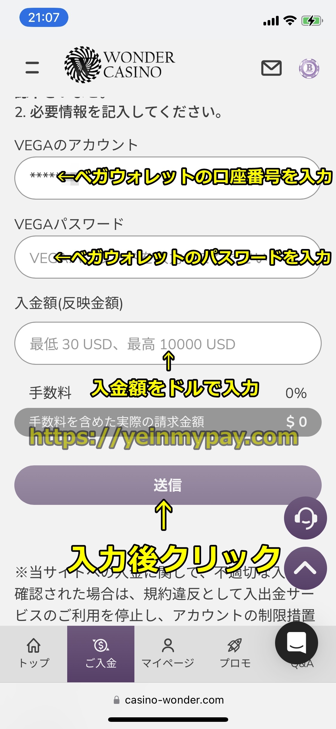 ワンダーカジノ