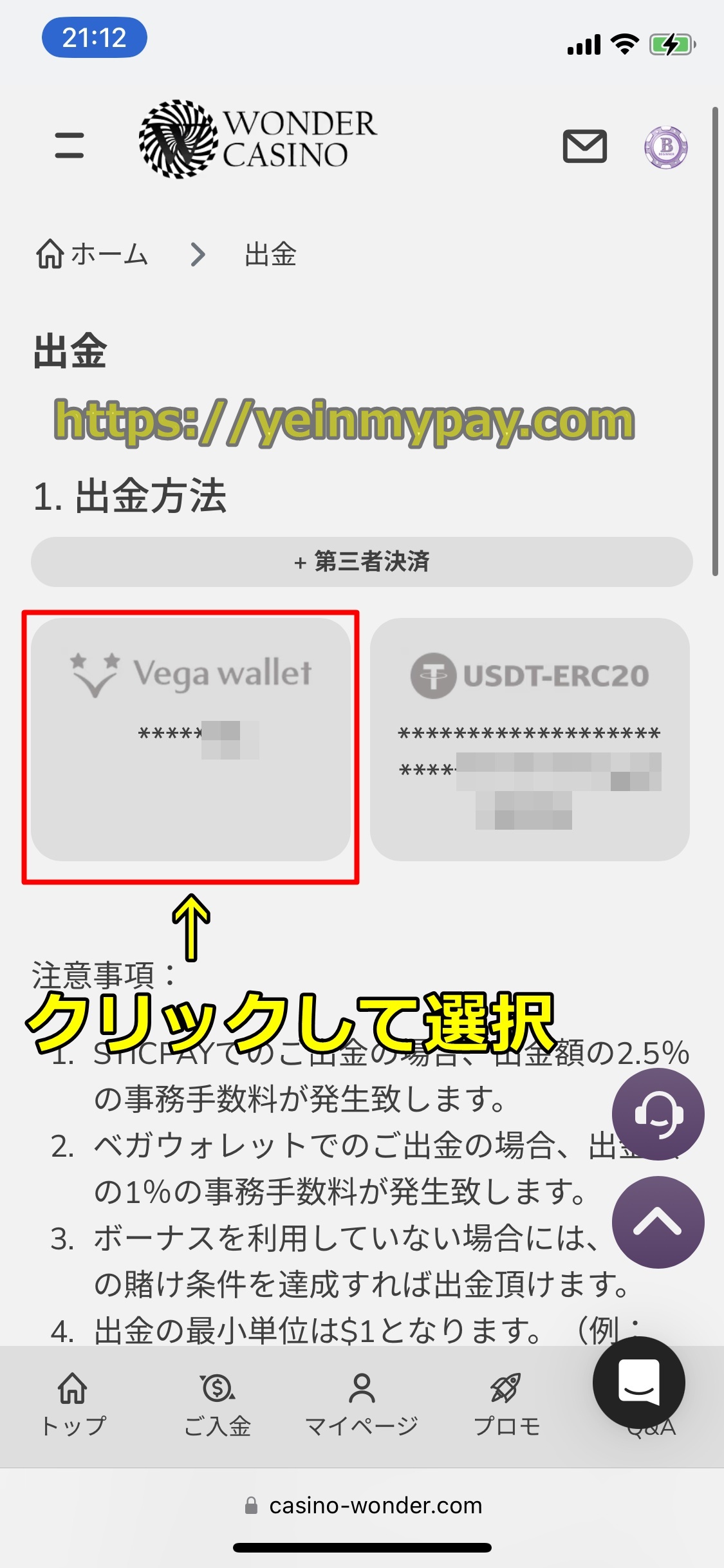 ワンダーカジノ